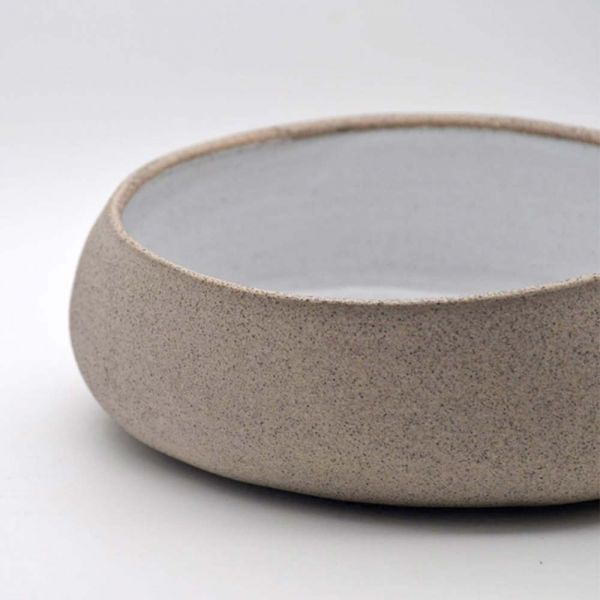 Handgemachter Keramik Schale weiß aus Kreta bei Lichtraum24.de kaufen