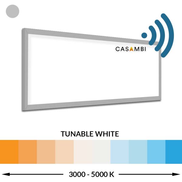 LED Panel 120x30 cm Tunable White - verstellbar von warmweiß zu tageslicht über konstenloser Casambi-App - Im Designshop Lichtraum24.de kaufen