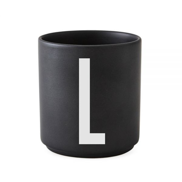 Design Letters AJ Porzellan Becher mit Buchstabe L in schwarz kaufen | Lichtraum24.de