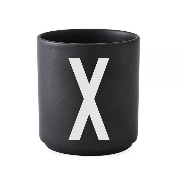 Design Letters AJ Porzellan Becher mit Buchstabe X in schwarz kaufen | Lichtraum24.de