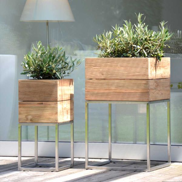 Mini Garden Pflanzbehälter aus Teakholz von Jan Kurtz im Designshop Lichtraum24 kaufen