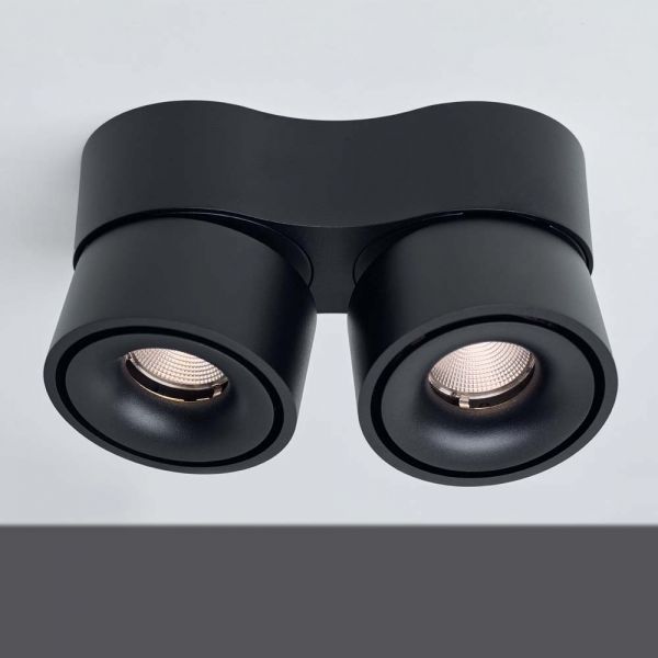 Minilight Deckenspot Clap Double in Schwarz | Spitzen Lichtqualität | im Designshop Lichtraum24
