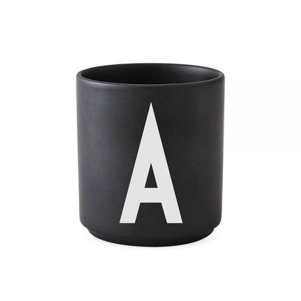Design Letters AJ Porzellan Becher mit Buchstabe A in schwarz kaufen | Lichtraum24.de